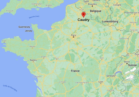 map of France Caudry in the North