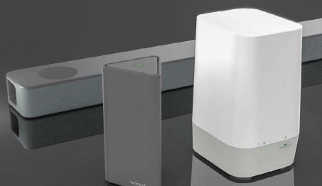 2.2 billion euros in turnover.  This division brings together the activities of the current TCH: the connected home, boxes for cable operators (in photos: 10G Fiber box, WiFi 6 repeater and Android TV sound bar), vinyl manufacturing and DVD services .